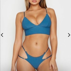 NWT FRANKIE’S BIKINI Paige Ribbed Bottom – MEDIUM